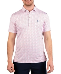 Tailorbyrd Men's Martini Glasses Printed Performance Polo