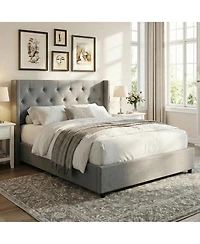 Slickblue Modern Queen Storage Bed with Lift Up Platform Design