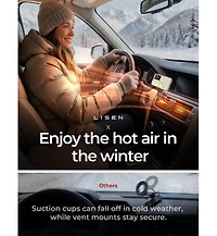 Lisen MagSafe Car Mount for Air Vent, 22 N52 Magnetic Phone Holder, Hands-Free Dashboard Driving Mount for iPhone 17/16/15/14/13, Gps