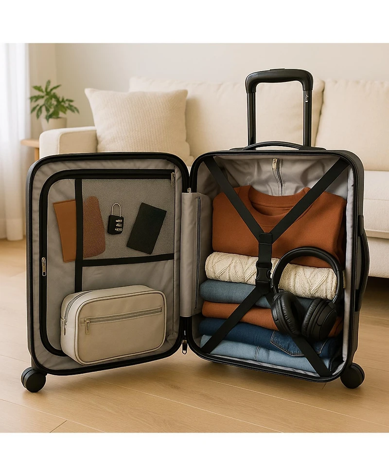 World Traveler Dejuno Tonal 20-Inch Carry-On Polycarbonate Luggage