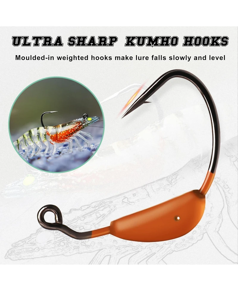 Gnuadz Easy Catch Pre-rigged Soft Tpe Swimbaits Bass Fishing Lures