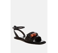 London Rag Womens Morgine Beaded Flat Sandals