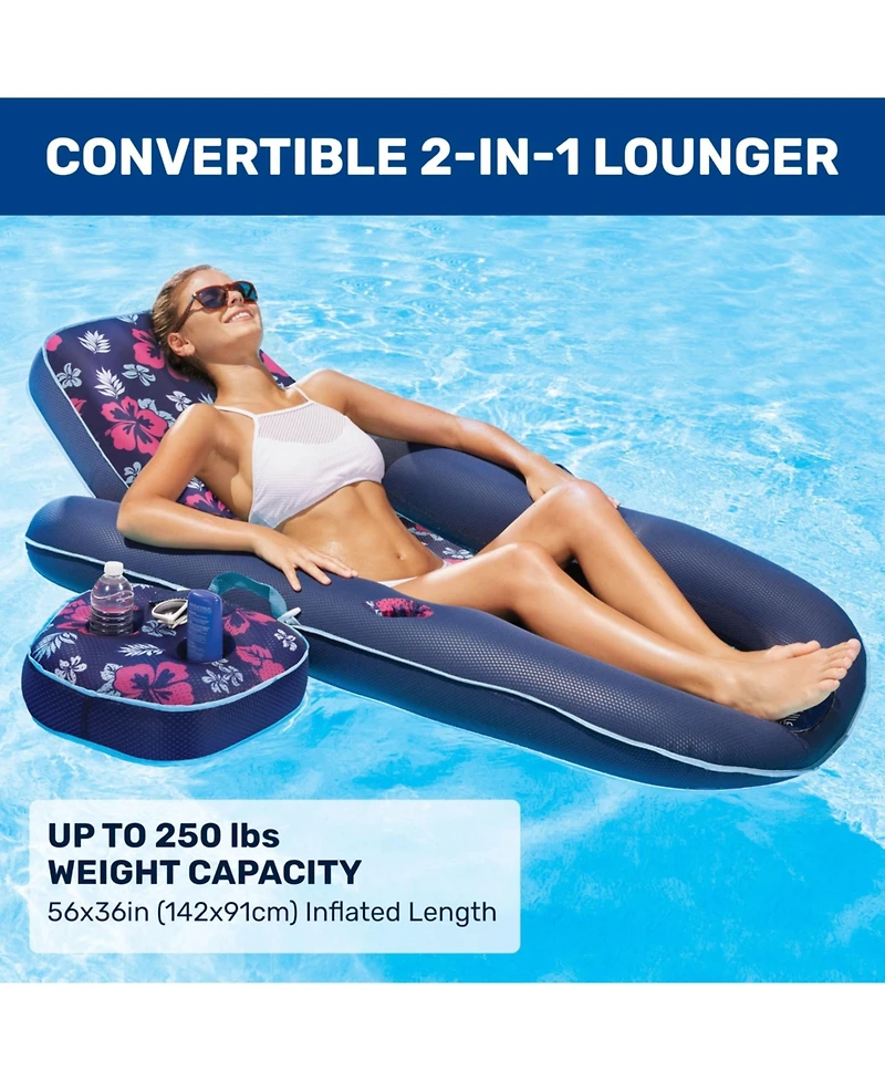 Gnuadz Pool Float Lounge Adjustable Backrest Cupholder