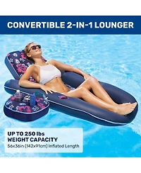 Gnuadz Pool Float Lounge Adjustable Backrest Cupholder