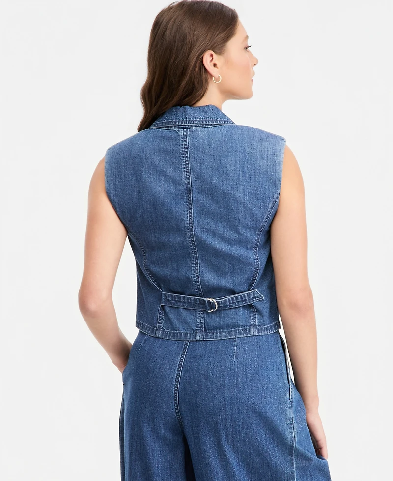 On 34th Women's Cropped Denim Vest, Macy's Exclusive