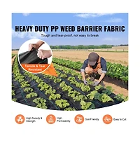 Sugift Heavy Duty Woven Weed Barrier Landscape Fabric Garden Mat