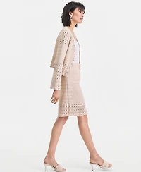 I.n.c. International Concepts Women's Studded Cotton Crochet Sweater Skirt, Macy's Exclusive