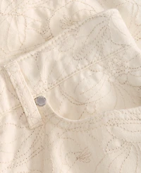 On 34th Women's High-Rise Floral Stitch Wide-Leg Jeans, Macy's Exclusive