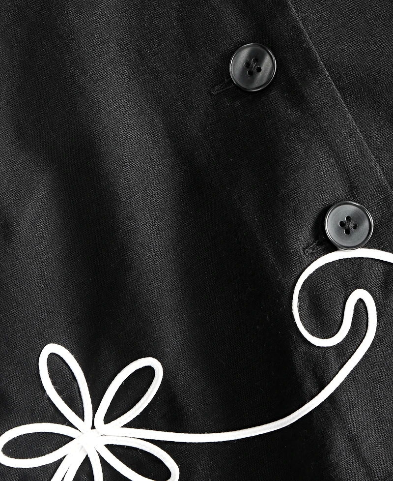 On 34th Women's Soutache Short-Sleeve Camp Shirt, Macy's Exclusive