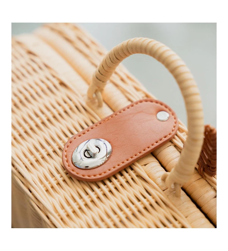 Momiji Kitty Handcrafted Rattan Suitcase