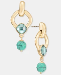 Anne Klein Stone & Bead Drop Earrings