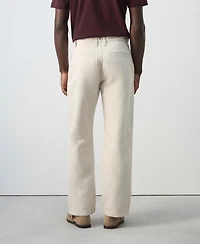 Mango Men's Regular-Fit Cotton-Linen-Blend Pants