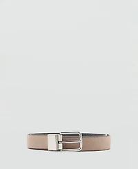 Mango Men's Reversible Suede Leather Belt