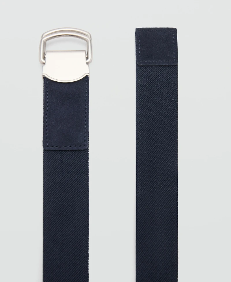 Mango Men's Leather Mixed Belt