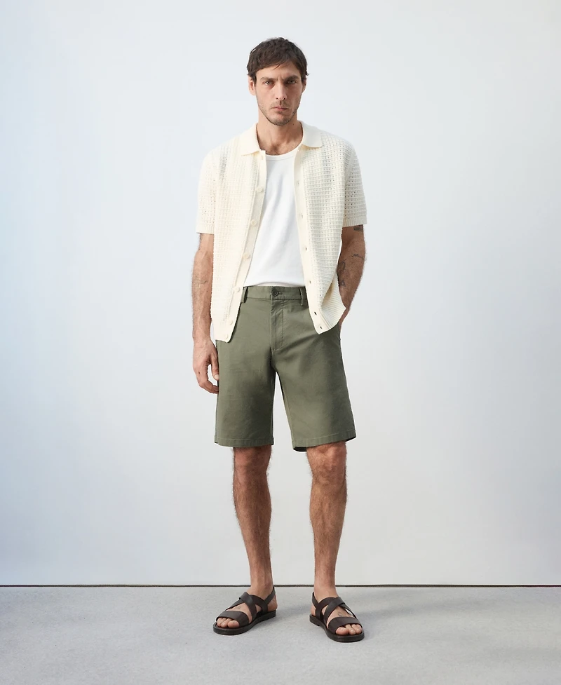 Mango Men's Slim-Fit Chino Cotton 10.12" Bermuda Shorts
