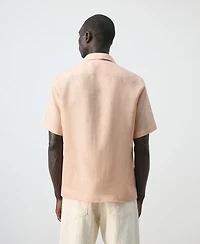 Mango Men's Bowling-Collar Shirt