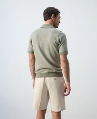 Mango Men's Combined Knit Polo Shirt