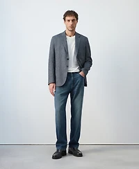 Mango Men's Slim Fit Linen Cotton-Blend Blazer