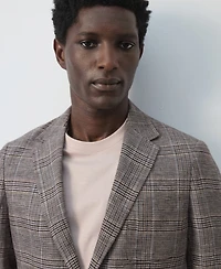 Mango Men's Prince Of Wales Check Blazer