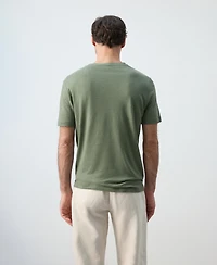 Mango Men's Linen Slim-Fit T-Shirt