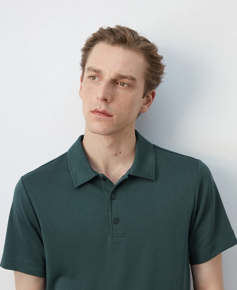 Mango Men's Fine-Knit Polo Shirt