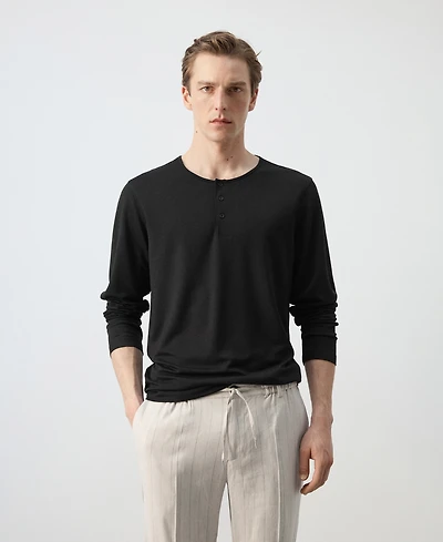 Mango Men's Henley T-Shirt