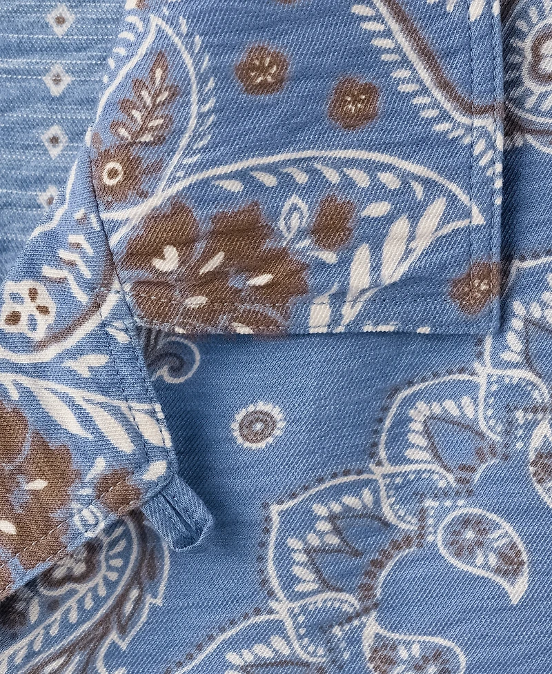 Mango Men's Printed Short-Sleeved Shirt