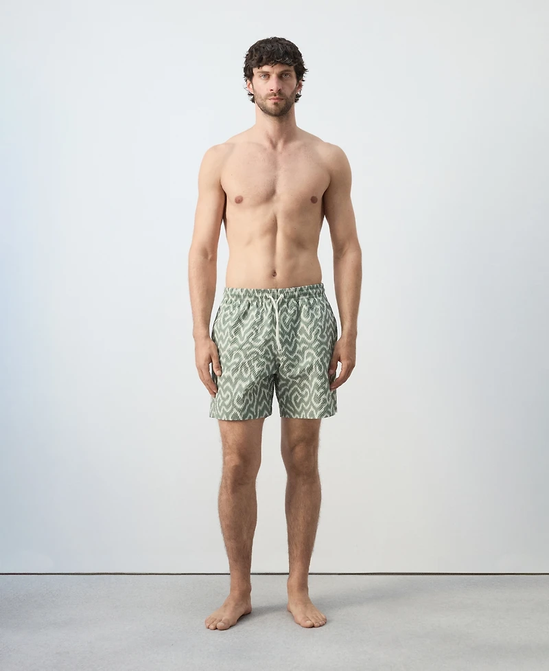 Mango Men's Drawstring Printed Swimsuit