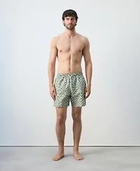 Mango Men's Drawstring Printed Swimsuit