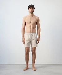 Mango Men's Seersucker Swimming Trunks