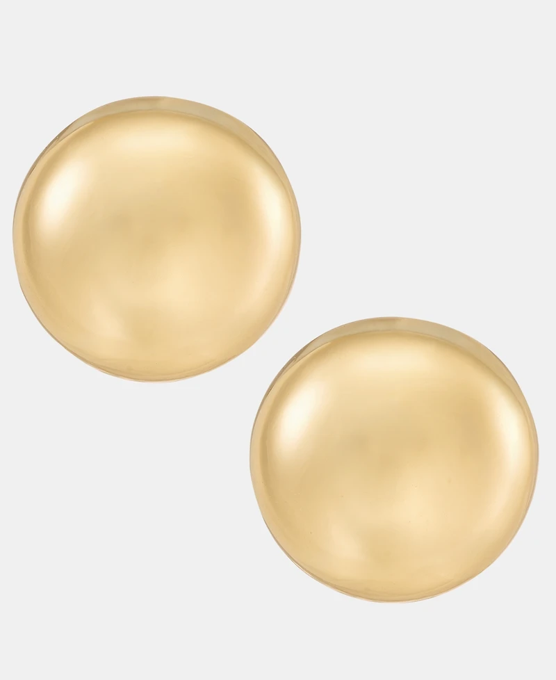 Anne Klein Gold-Tone Half Dome Stud Ez Comfort Clip Earrings