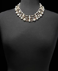 Anne Klein Imitation Pearl Layered Statement Necklace, 16" + 3" extender