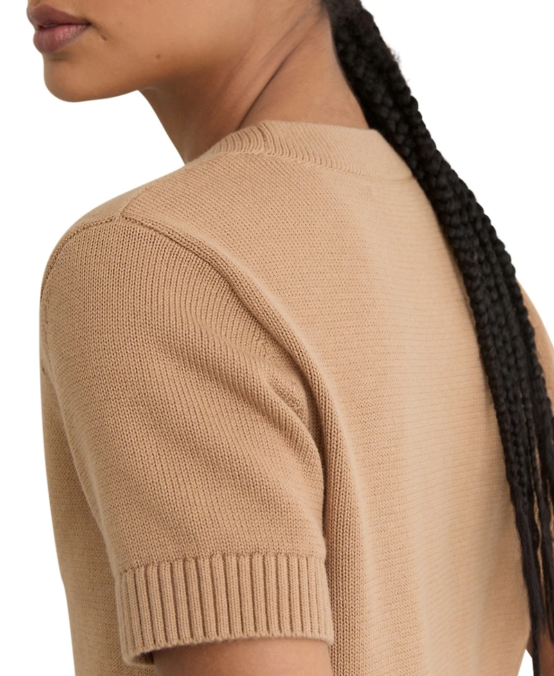 Reiss Women's V-Neck Short-Sleeve Cardigan Sweater