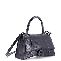 Pre-Owned Balenciaga Small Hourglass Top Handle Bag Embossed Leather