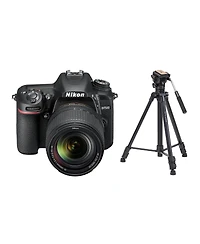 Nikon D7500 Dslr with Af-s Dx Nikkor 18-140mm feet 3.5-5.6G Ed Vr Lens, Bundle with Takama 3-Section Aluminum Video Tripod with Fluid Head
