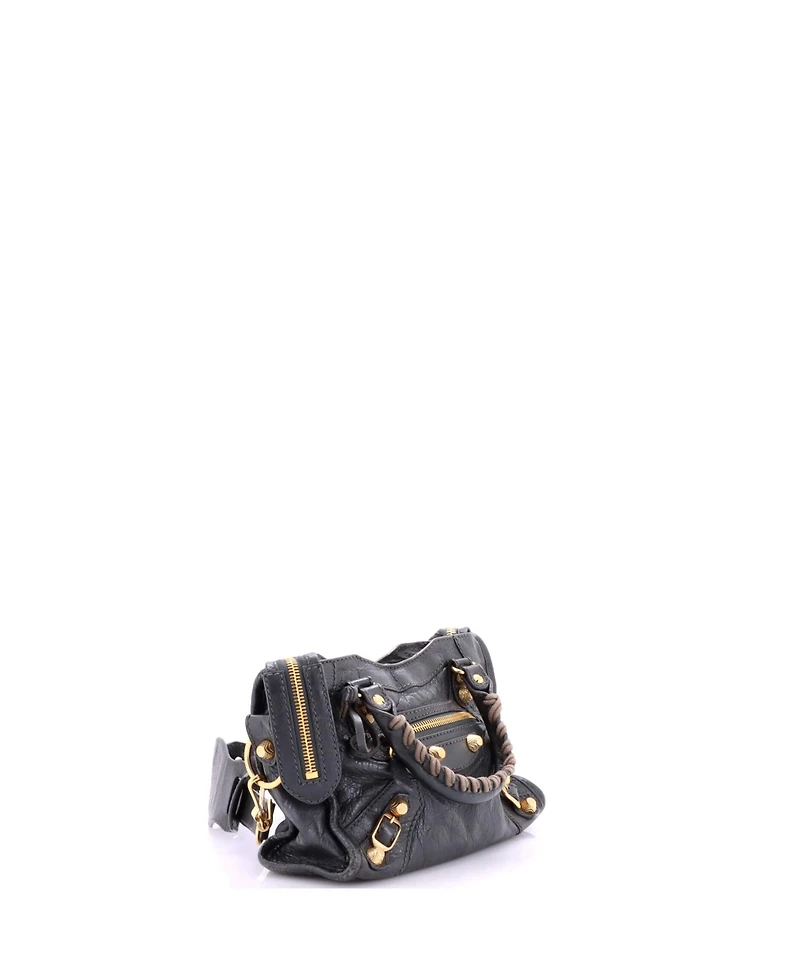 Pre-Owned Balenciaga Mini City Giant Studs Bag Leather