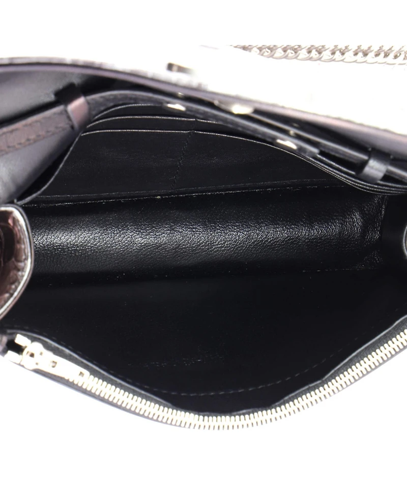 Pre-Owned Balenciaga Small Bb Chain Round Shoulder Bag Embossed Leather