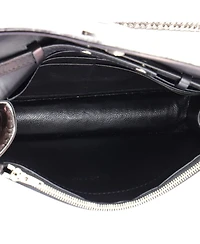 Pre-Owned Balenciaga Small Bb Chain Round Shoulder Bag Embossed Leather