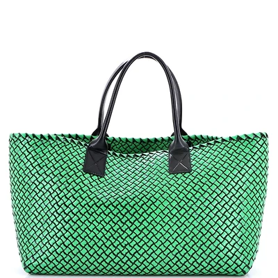 Pre-Owned Bottega Veneta Medium Cabat Tote Intrecciato Brushed Calfskin