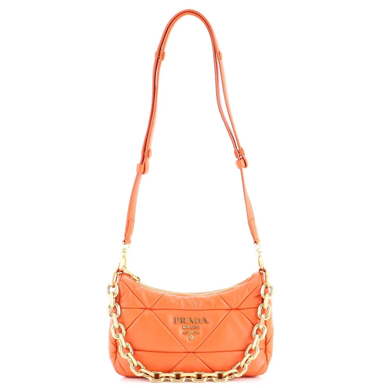 Pre-Owned Prada System Convertible Shoulder Bag Quilted Nappa Leather