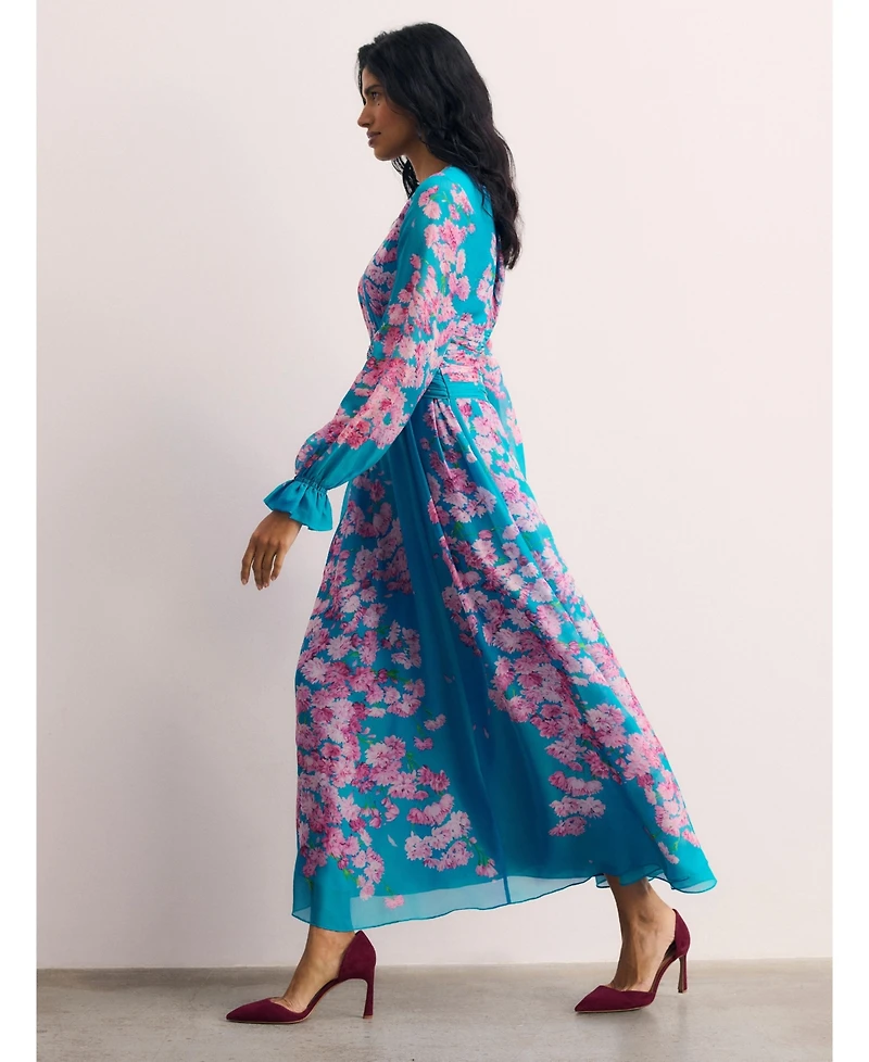 The Fold Women's Portofino Silk Chiffon Dress