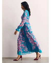 The Fold Women's Portofino Silk Chiffon Dress