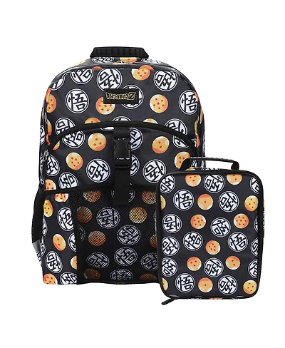 Dragon Ball Z All-Over Print 16" Kids Backpack and Lunch Box Set For School And Travel