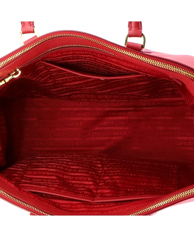 Pre-Owned Prada Large Double Zip Lux Tote Saffiano Leather