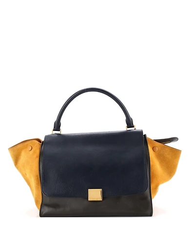 Pre-Owned Celine Medium Tricolor Trapeze Bag Leather