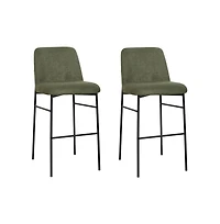 New Classic Furniture Erik Metal and Fabric Bar Chair (Set of 2)
