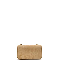 Pre-Owned Celine Small Triomphe Chain Shoulder Bag Suede with Shearling