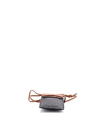 Pre-Owned Celine Phone Pouch Crossbody Triomphe Coated Canvas and Leather