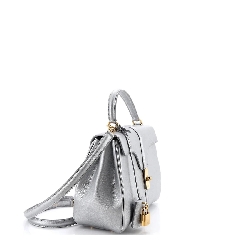 Pre-Owned Celine Small 16 Top Handle Bag Grained Calfskin