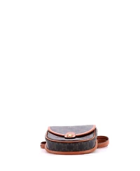 Pre-Owned Celine Mini Besace Flap Bag Triomphe Coated Canvas